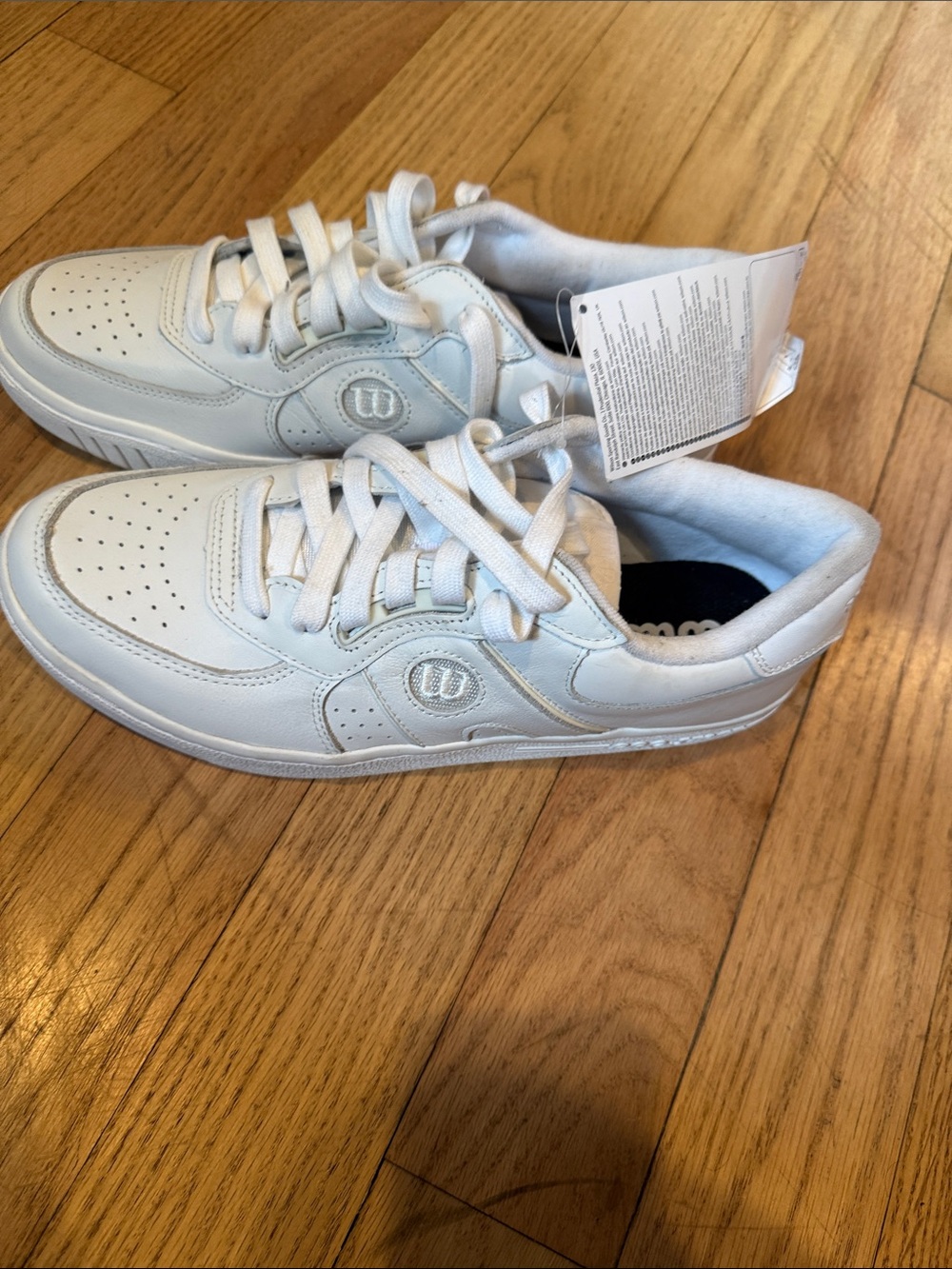 Wilson Kids White Low-Top Leather Sneakers